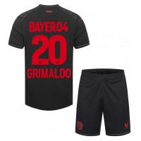 Fotbalové Dres Bayer Leverkusen Alejandro Grimaldo #20 Dětské Domácí 2023-24 Krátký Rukáv (+ trenýrky)